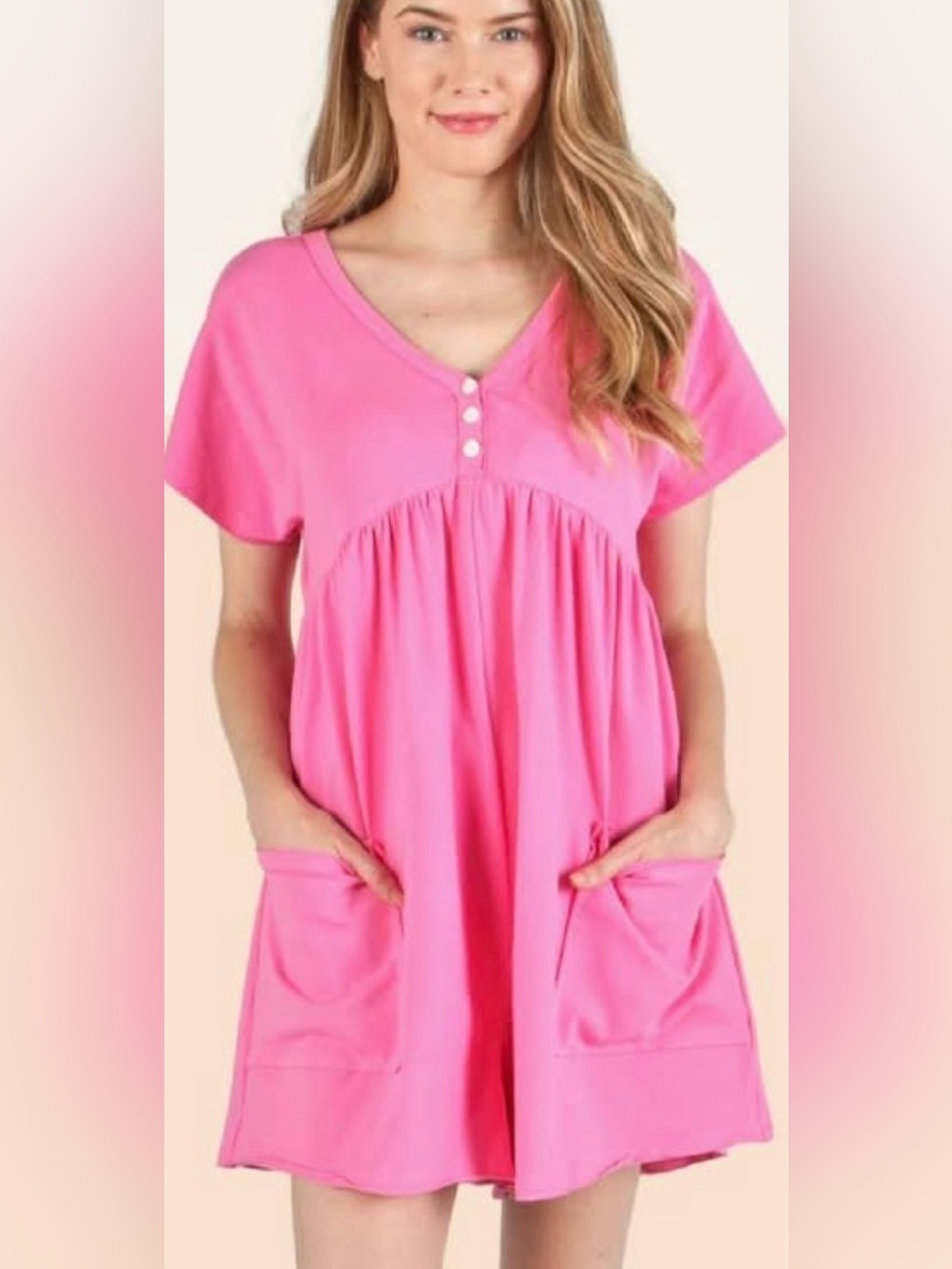 P.S. Kate- Pink Women's Romper